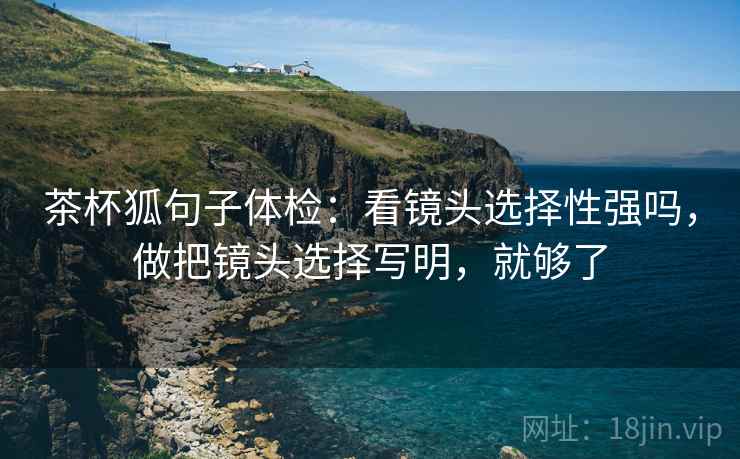 茶杯狐句子体检：看镜头选择性强吗，做把镜头选择写明，就够了